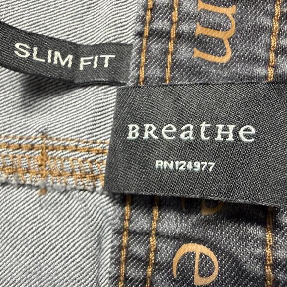 prAna Slim Fit Straight Leg Denim Bridger Jean Gray Hiking Men’s Size 34W x 34L - Picture 6 of 9